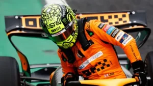 Lando Norris (McLaren) po zisku Pole Position, VC São Paula 2025