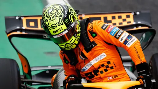 Lando Norris (McLaren) po zisku Pole Position, VC São Paula 2025